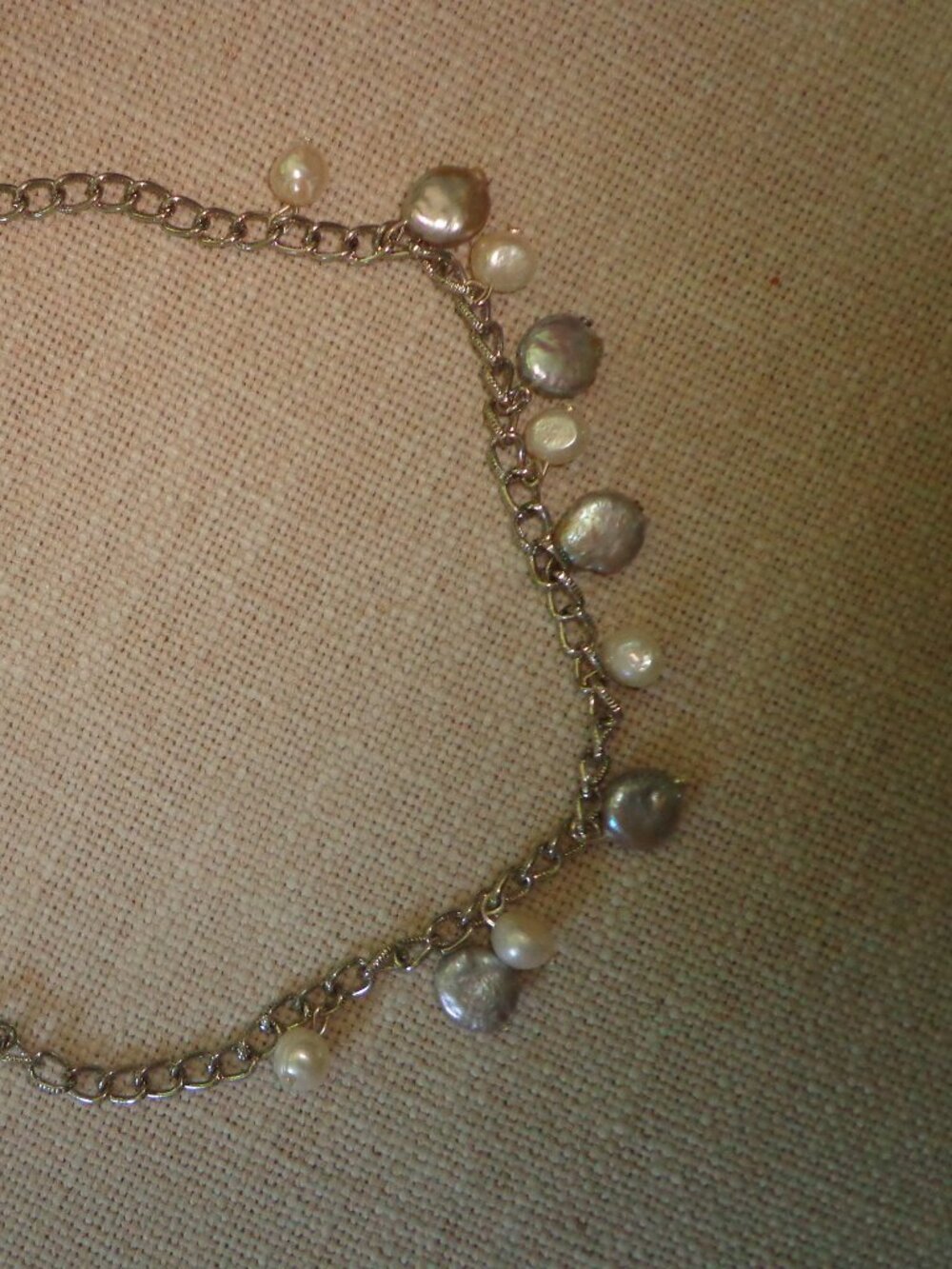 Atma Prema Pearl Charm Necklace Fresh Water Baroque Cultured Pearl Adjustable
